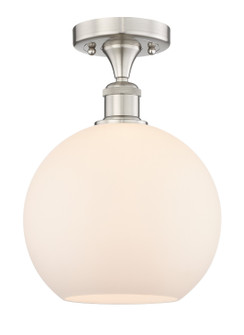 Edison One Light Semi-Flush Mount in Brushed Satin Nickel (405|6161FSNG12110)