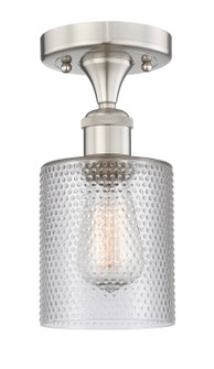 Edison One Light Semi-Flush Mount in Brushed Satin Nickel (405|6161FSNG112)
