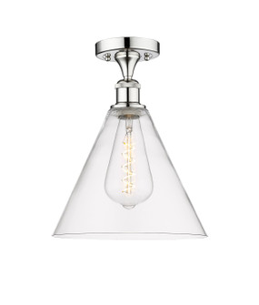 Edison One Light Semi-Flush Mount in Polished Chrome (405|6161FPCGBC122)