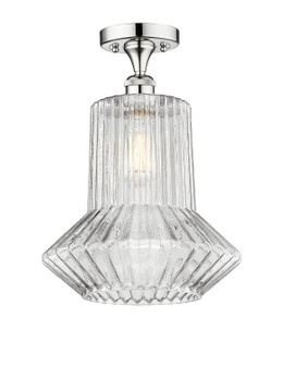 Edison One Light Semi-Flush Mount in Polished Chrome (405|6161FPCG212)