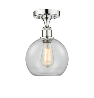 Edison One Light Semi-Flush Mount in Polished Chrome (405|6161FPCG1228)