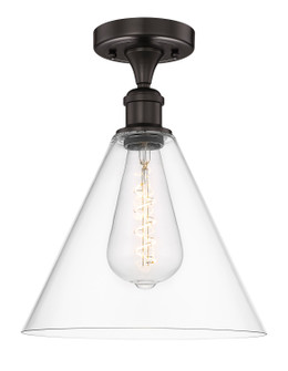 Edison One Light Semi-Flush Mount in Oil Rubbed Bronze (405|6161FOBGBC122)