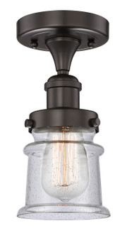 Edison One Light Semi-Flush Mount in Oil Rubbed Bronze (405|6161FOBG184S)
