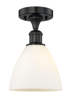 Edison One Light Semi-Flush Mount in Matte Black (405|6161FBKGBD751)