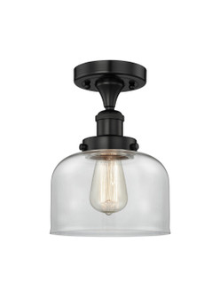 Edison One Light Semi-Flush Mount in Matte Black (405|6161FBKG72)