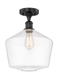 Edison One Light Semi-Flush Mount in Matte Black (405|6161FBKG65212)