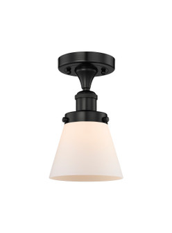 Edison One Light Semi-Flush Mount in Matte Black (405|6161FBKG61)