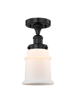 Edison One Light Semi-Flush Mount in Matte Black (405|6161FBKG181)