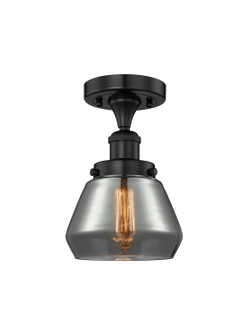 Edison One Light Semi-Flush Mount in Matte Black (405|6161FBKG173)