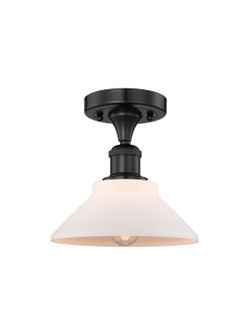 Edison One Light Semi-Flush Mount in Matte Black (405|6161FBKG131)