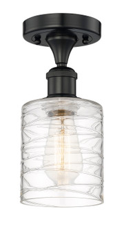 Edison One Light Semi-Flush Mount in Matte Black (405|6161FBKG1113)