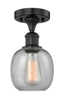 Edison One Light Semi-Flush Mount in Matte Black (405|6161FBKG104)