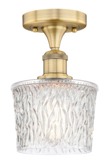 Edison One Light Semi-Flush Mount in Brushed Brass (405|6161FBBG402)