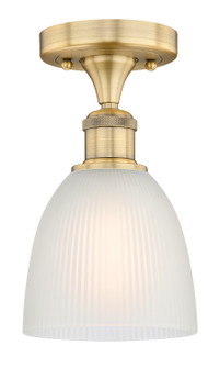 Edison One Light Flush Mount in Brushed Brass (405|6161FBBG381)