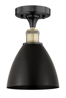 Edison One Light Semi-Flush Mount in Black Antique Brass (405|6161FBABMBD75BK)