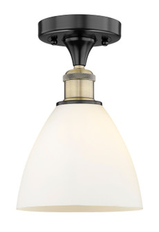 Edison One Light Semi-Flush Mount in Black Antique Brass (405|6161FBABGBD751)