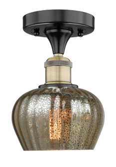 Edison One Light Semi-Flush Mount in Black Antique Brass (405|6161FBABG96)