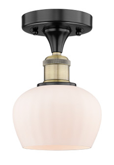 Edison One Light Semi-Flush Mount in Black Antique Brass (405|6161FBABG91)
