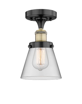 Edison One Light Semi-Flush Mount in Black Antique Brass (405|6161FBABG62)