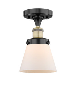 Edison One Light Semi-Flush Mount in Black Antique Brass (405|6161FBABG61)