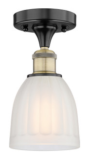 Edison One Light Semi-Flush Mount in Black Antique Brass (405|6161FBABG441)