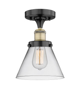 Edison One Light Semi-Flush Mount in Black Antique Brass (405|6161FBABG42) Edison One Light Semi-Flush Mount in Black Antique Brass (405|6161FBABG42)