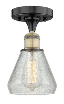 Edison One Light Flush Mount in Black Antique Brass (405|6161FBABG275)