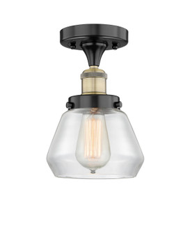 Edison One Light Semi-Flush Mount in Black Antique Brass (405|6161FBABG172)