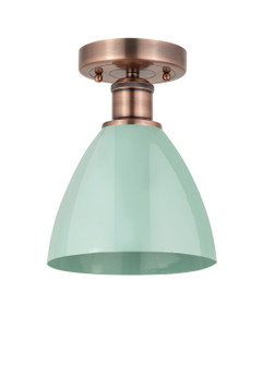Downtown Urban One Light Semi-Flush Mount in Antique Copper (405|6161FACMBD75SF)