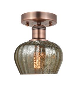 Edison One Light Semi-Flush Mount in Antique Copper (405|6161FACG96)