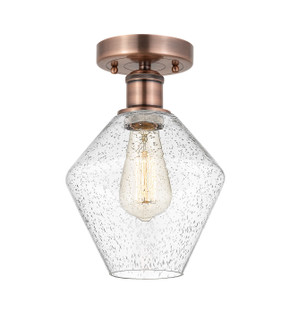 Edison One Light Semi-Flush Mount in Antique Copper (405|6161FACG6548)
