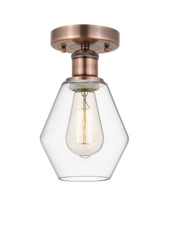 Edison One Light Semi-Flush Mount in Antique Copper (405|6161FACG6526)