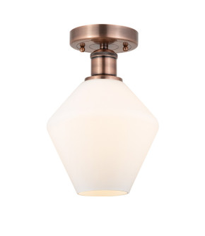 Edison One Light Semi-Flush Mount in Antique Copper (405|6161FACG6518)