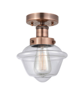 Edison One Light Semi-Flush Mount in Antique Copper (405|6161FACG532)