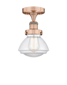 Edison One Light Semi-Flush Mount in Antique Copper (405|6161FACG322)