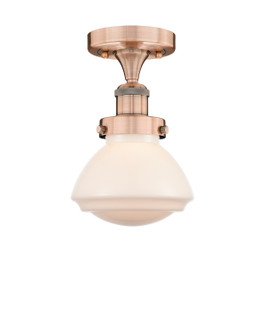 Edison One Light Semi-Flush Mount in Antique Copper (405|6161FACG321)