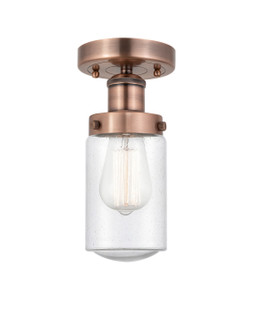 Edison One Light Semi-Flush Mount in Antique Copper (405|6161FACG314)