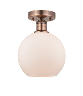 Edison One Light Semi-Flush Mount in Antique Copper (405|6161FACG1218)