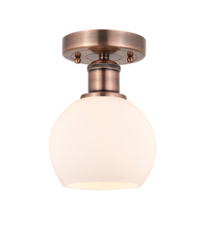 Edison One Light Semi-Flush Mount in Antique Copper (405|6161FACG1216)