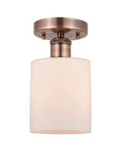 Edison One Light Semi-Flush Mount in Antique Copper (405|6161FACG111)