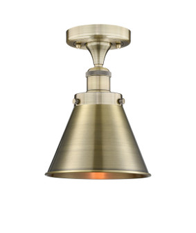 Edison One Light Semi-Flush Mount in Antique Brass (405|6161FABM13AB)