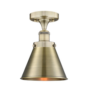 Franklin Restoration One Light Semi-Flush Mount in Antique Brass (405|6161FABM13AB)