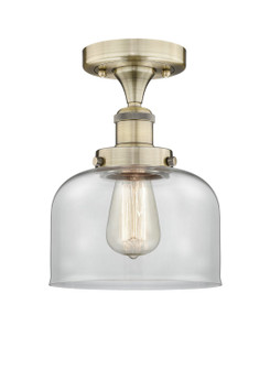 Edison One Light Semi-Flush Mount in Antique Brass (405|6161FABG72)