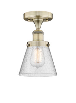 Edison One Light Semi-Flush Mount in Antique Brass (405|6161FABG64)
