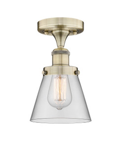 Edison One Light Semi-Flush Mount in Antique Brass (405|6161FABG62)