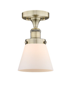 Edison One Light Semi-Flush Mount in Antique Brass (405|6161FABG61)