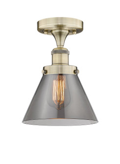 Edison One Light Semi-Flush Mount in Antique Brass (405|6161FABG43)