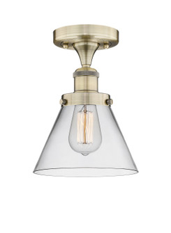 Edison One Light Semi-Flush Mount in Antique Brass (405|6161FABG42)