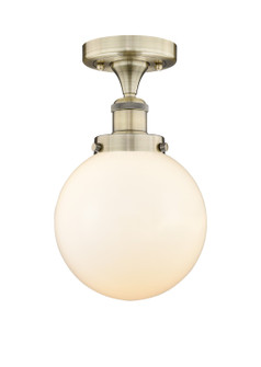Edison One Light Semi-Flush Mount in Antique Brass (405|6161FABG2018)