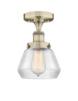 Edison One Light Semi-Flush Mount in Antique Brass (405|6161FABG172)